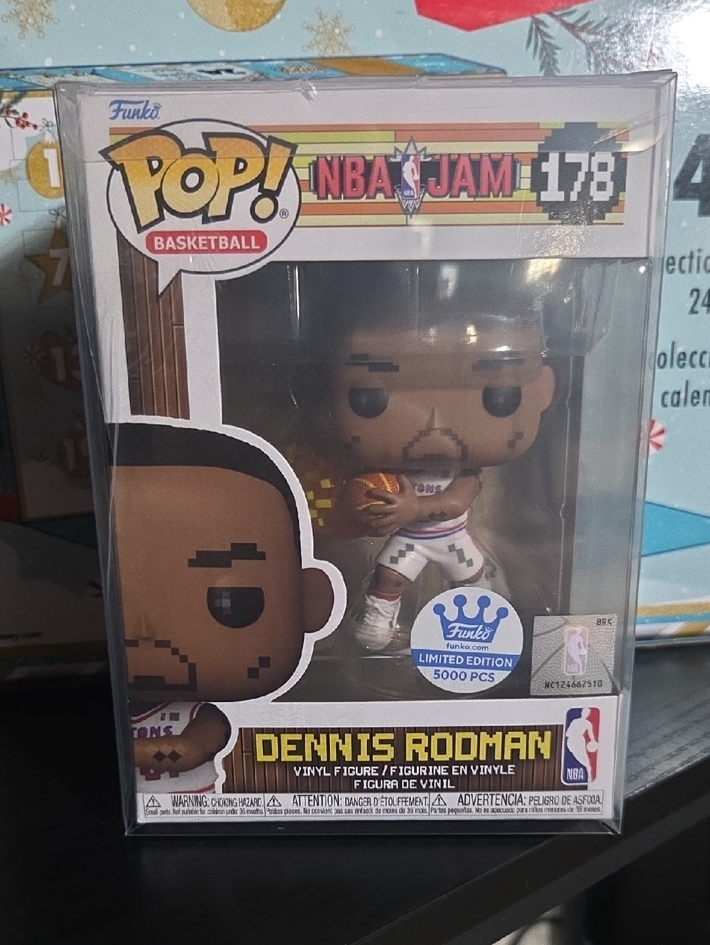 Funko Pop! NBA Jam Dennis Rodman Vinyl Figure - White, Purple, Gold Accents